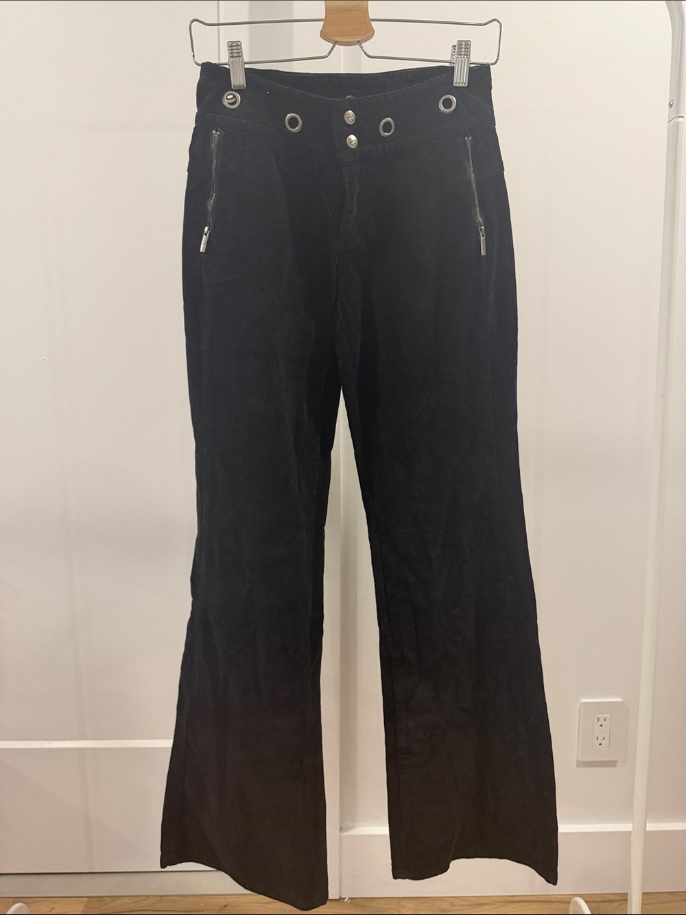 Vintage Y2K Black corduroy velvet pants